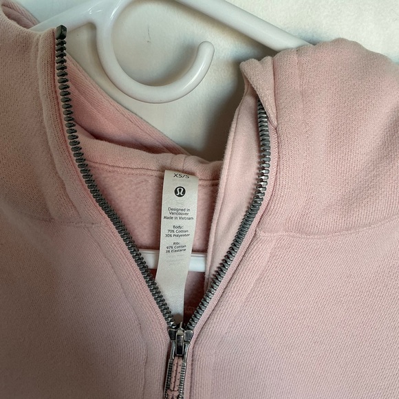 Pre-loved Lululemon Scuba Oversized Half-Zip Hoodie in Strawberry Milkshake - Picture 4 of 5